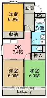 ベルシェ幸.【2階】の間取り