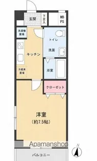 エンクレスト六本松【3階】の間取り