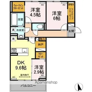 サンセール問屋町【3階】の間取り
