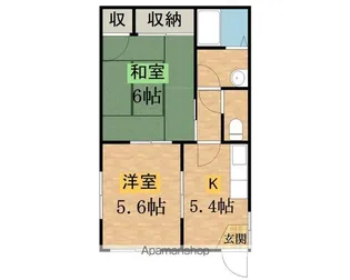 ツインハイムB【101号室】の間取り