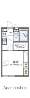 レオパレスMELUKU【208号室】の間取り
