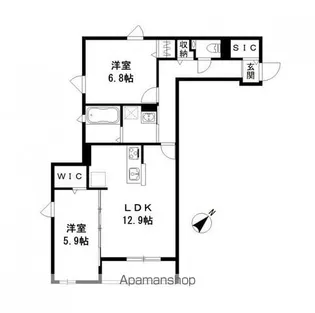 Y・ノヴェル A棟【301号室号室】の間取り