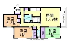 コープ野村宮の森グランデ【1階】の間取り