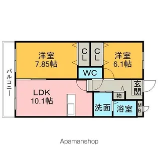 セントレ−ジュ共栄【2階】の間取り