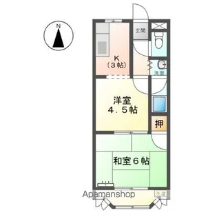 シャンブルクレールUⅡ【2階】の間取り