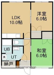 コーポ坂田(コーポサカタ)【2階右号室】の間取り