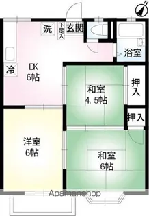 コートドゥリビエールA棟【1階】の間取り