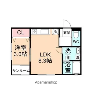 ALBA GRANDE【A102号室】の間取り