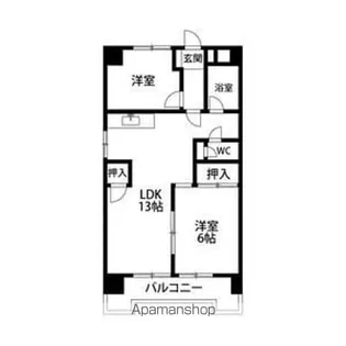 レジデンス野村【5階】の間取り