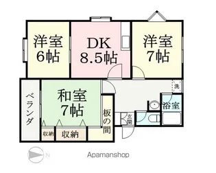 ウインズ開発【205号室】の間取り