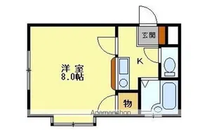 Kハウス【205号室】の間取り