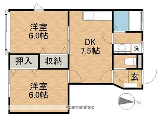 ARKADIA舞阪A【102号室】の間取り