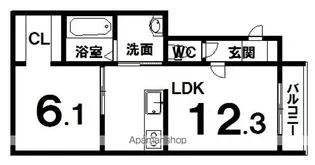 ヴィラ・コンフォート【2階】の間取り