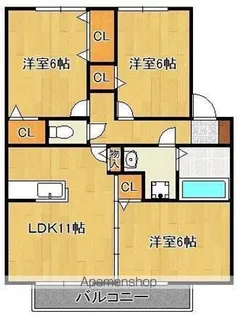 ヴィラ モール【2階】の間取り