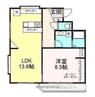 第2ハイツ一本木【302号室】の間取り