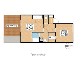 サンパティーク【103号室】の間取り
