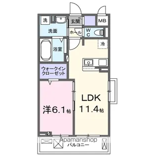 クラール 大島 A【3階】の間取り