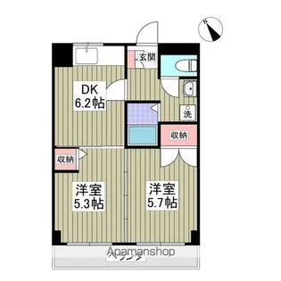 アルティス野川【4階】の間取り