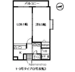 コリーヌ鷹子【301号室】の間取り