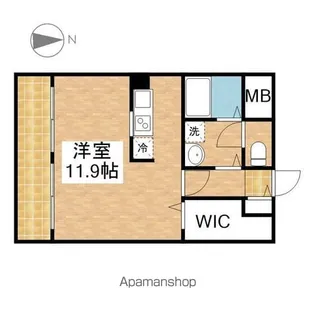 1Rの間取り画像