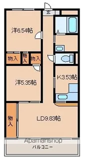オーブドゥ長山【305号室】の間取り