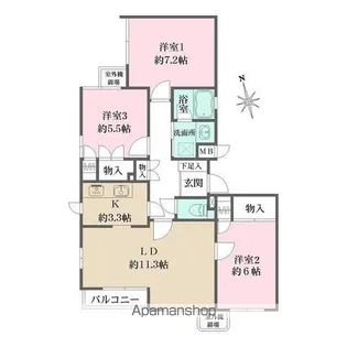 ハウス松原【2階】の間取り