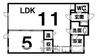 ラグ161E【107号室】の間取り