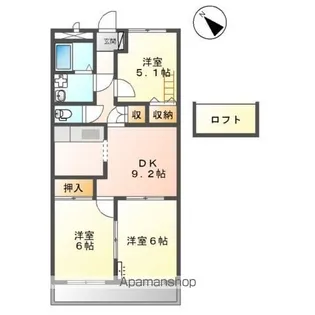 エルブライト【201号室】の間取り