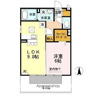 プレミア プレイス【103号室】の間取り