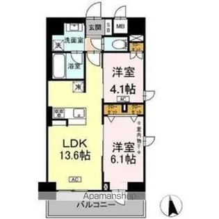 (仮)D-room則武【6階】の間取り