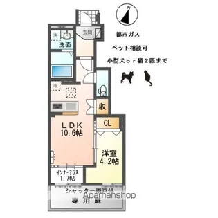 ノヴァ・コーポS【1階】の間取り