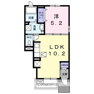 スクエア名東Ⅲ【1階】の間取り
