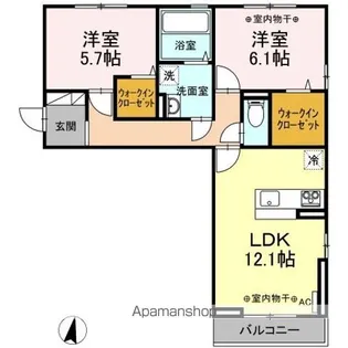 ラトン・ラヴール【2階】の間取り