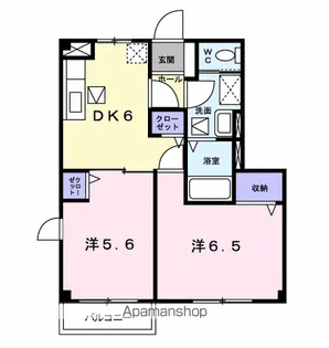 フォレストヒルズA【1階】の間取り