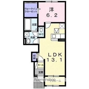 ノーブルA【104号室】の間取り