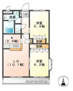 エミールシャラン【201号室】の間取り