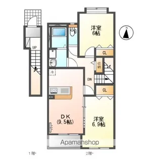 CENTURY椿D【2階】の間取り