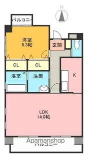 LUMiNA 赤池 North【8階】の間取り