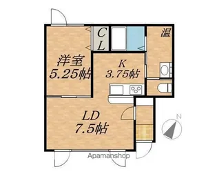 エスペランサ新得Ⅶ【2階】の間取り