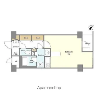 シティテラス田町【602号室】の間取り