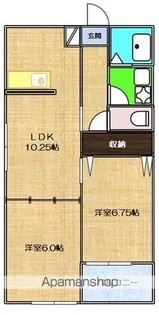 グラレオン鶴田【2階】の間取り