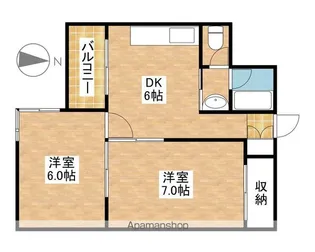 第7スカイパレス【105号室】の間取り