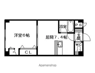ルナハイツ南8条【302号室】の間取り