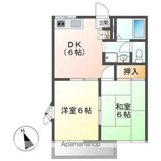 ドミール長久手【1階】の間取り