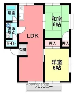 サンハイツB【1階】の間取り
