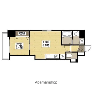 月光呉本町ツインタワーアインス(壱番館)【8階】の間取り