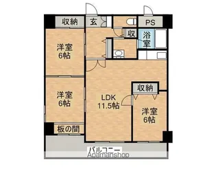 SNIマンション肴町【401号室】の間取り