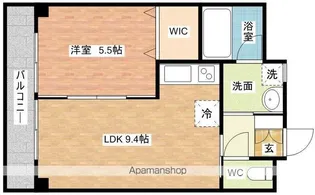 プラスパー築町【6階】の間取り