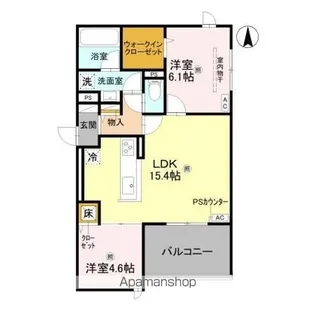 エクレール沢之町【1階】の間取り