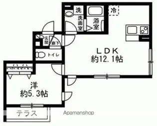 グランコート幕張【1階】の間取り